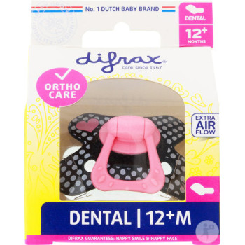 Difrax sucette noir/rose...