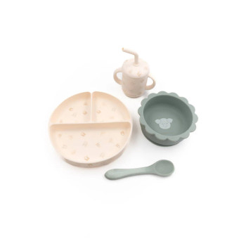 Bamboom set repas silicone...