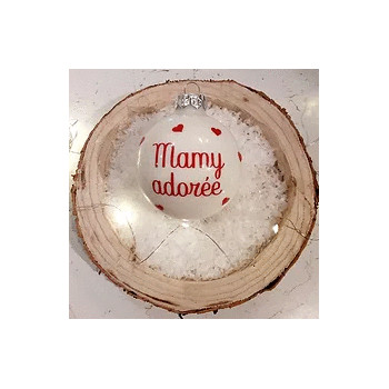 Boule de Noël "Mamy adorée"